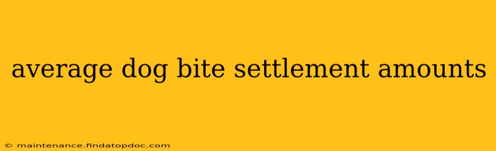 average dog bite settlement amounts