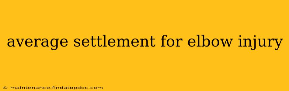 average settlement for elbow injury