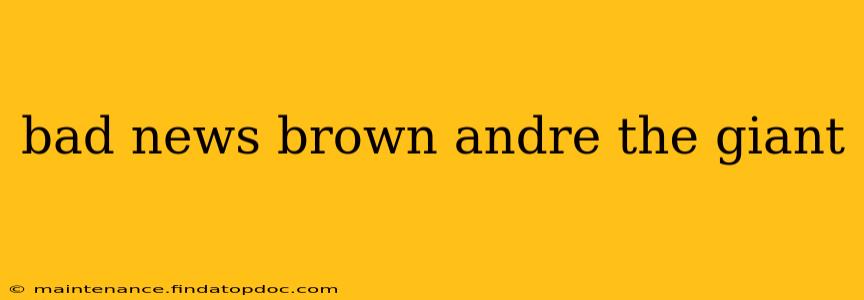 bad news brown andre the giant
