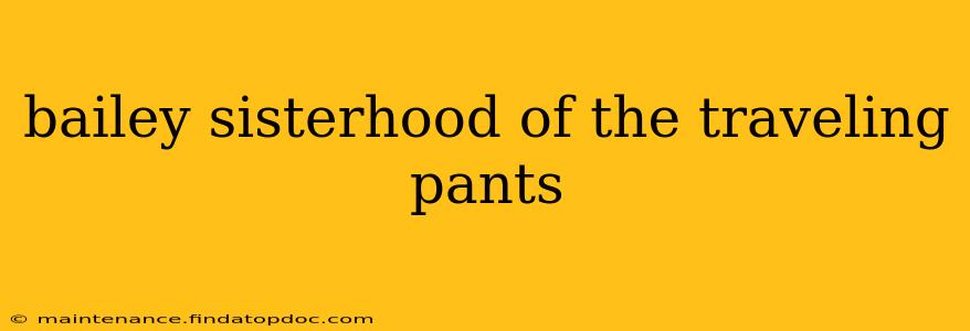 bailey sisterhood of the traveling pants