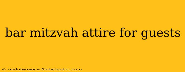 bar mitzvah attire for guests