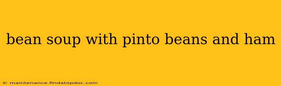 bean soup with pinto beans and ham