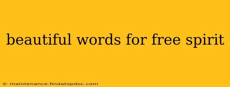 beautiful words for free spirit