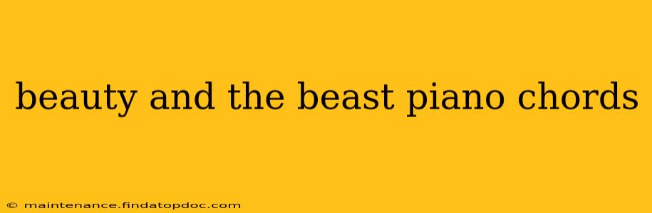beauty and the beast piano chords