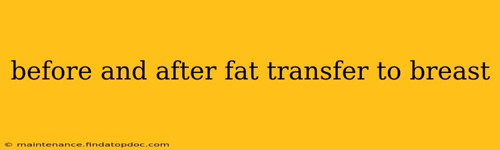 before and after fat transfer to breast