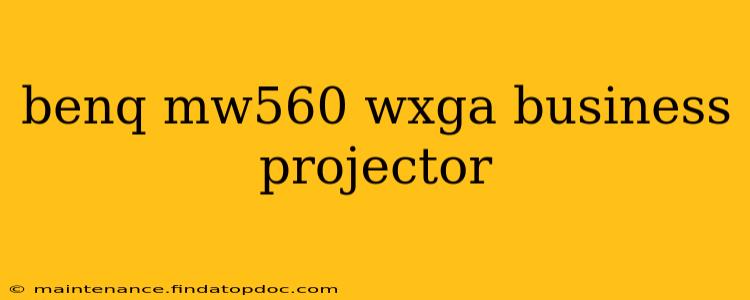benq mw560 wxga business projector