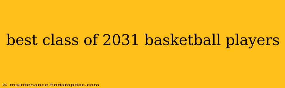 best class of 2031 basketball players