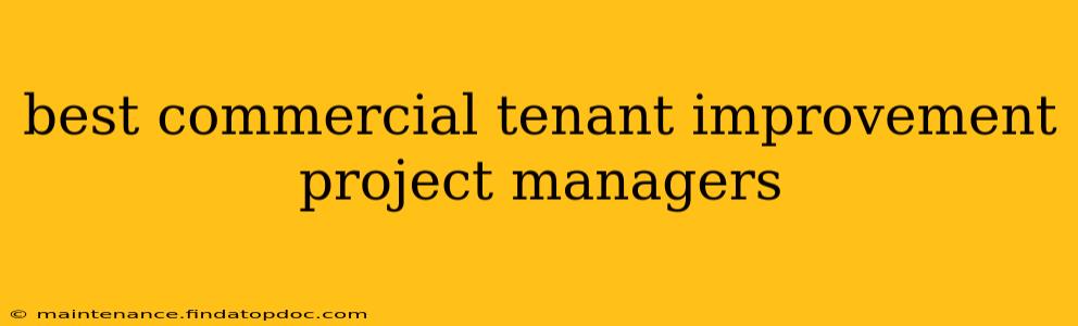 best commercial tenant improvement project managers