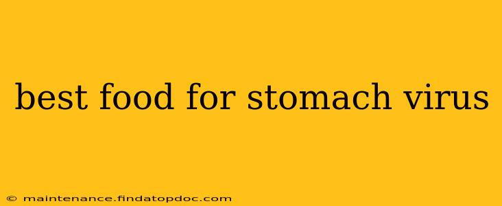 best food for stomach virus