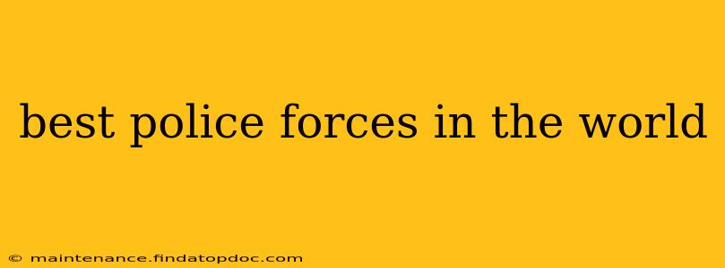 best police forces in the world