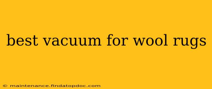 best vacuum for wool rugs