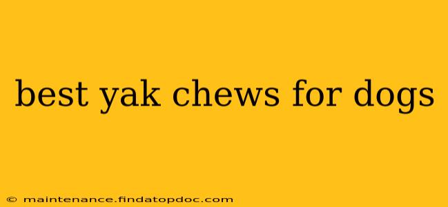 best yak chews for dogs