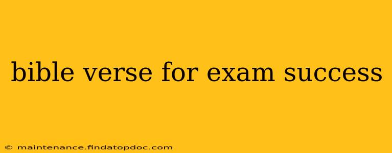 bible verse for exam success