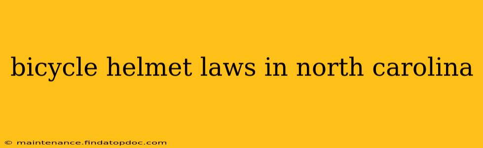 bicycle helmet laws in north carolina
