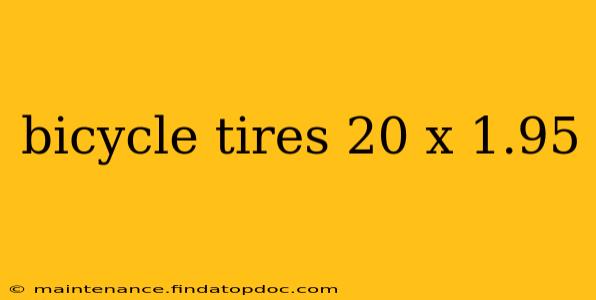 bicycle tires 20 x 1.95