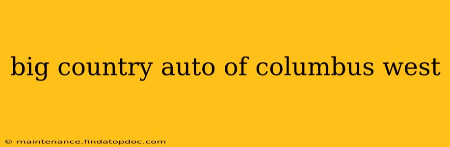 big country auto of columbus west