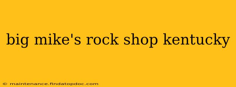big mike's rock shop kentucky