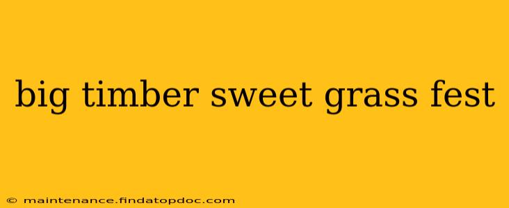 big timber sweet grass fest