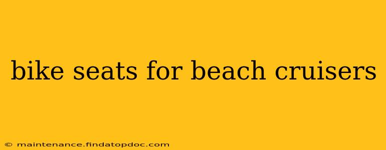 bike seats for beach cruisers