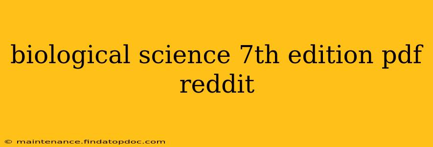 biological science 7th edition pdf reddit