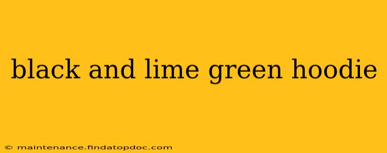 black and lime green hoodie