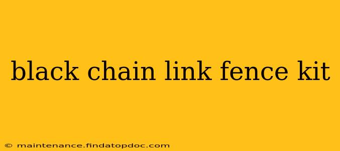 black chain link fence kit