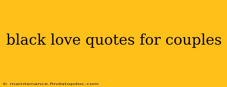 black love quotes for couples