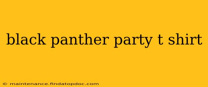 black panther party t shirt