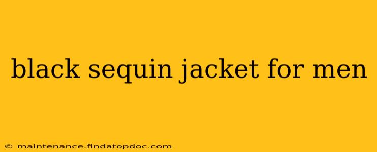 black sequin jacket for men