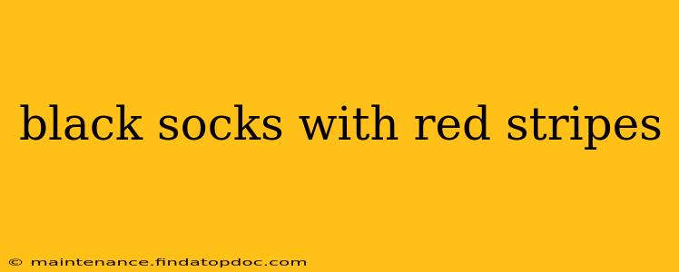 black socks with red stripes