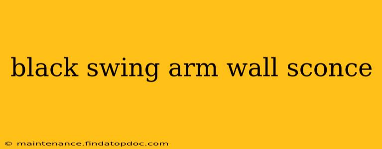 black swing arm wall sconce