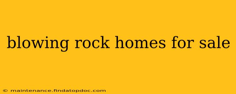 blowing rock homes for sale