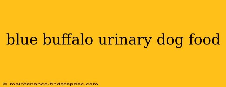 blue buffalo urinary dog food