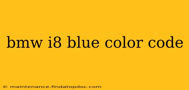 bmw i8 blue color code
