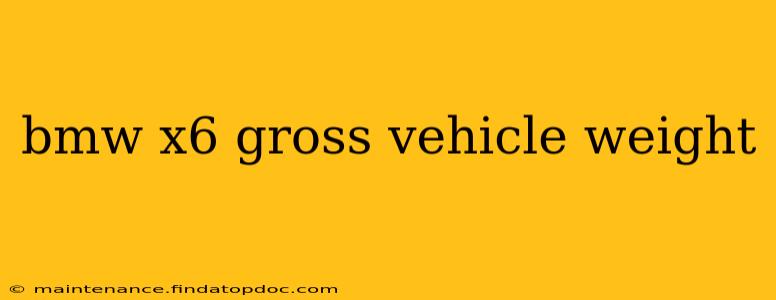 bmw x6 gross vehicle weight