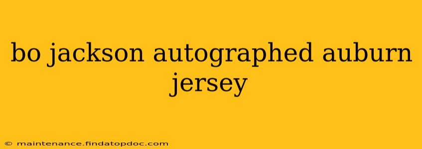 bo jackson autographed auburn jersey