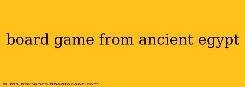board game from ancient egypt