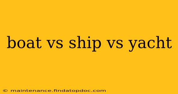 boat vs ship vs yacht