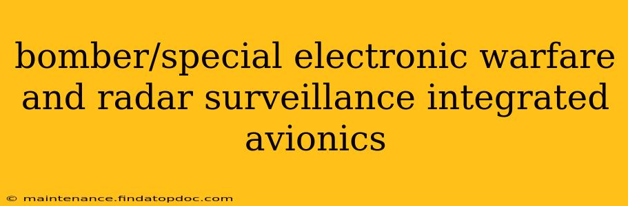 bomber/special electronic warfare and radar surveillance integrated avionics