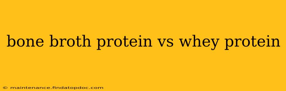 bone broth protein vs whey protein
