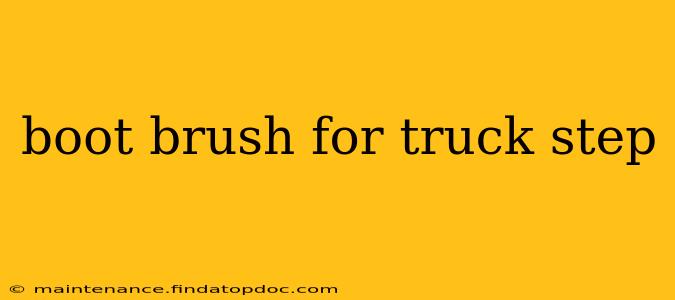 boot brush for truck step