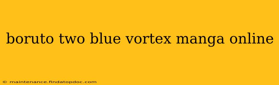 boruto two blue vortex manga online