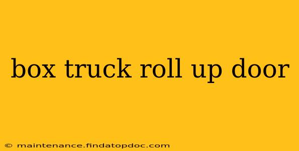 box truck roll up door