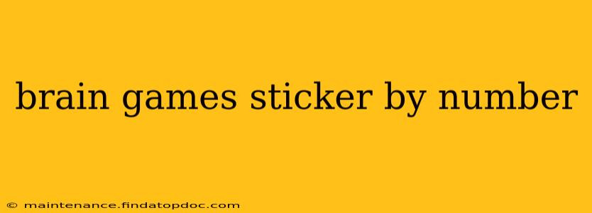 brain games sticker by number
