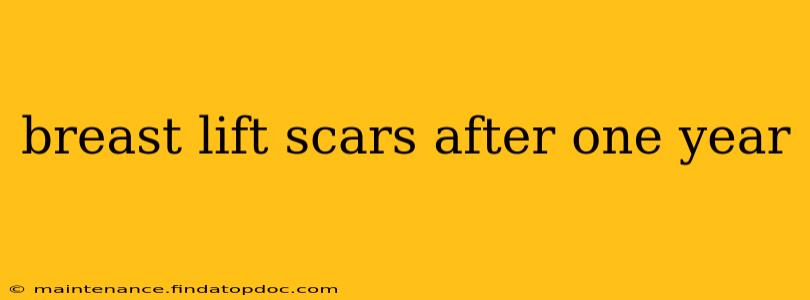 breast lift scars after one year