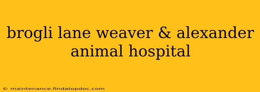 brogli lane weaver & alexander animal hospital
