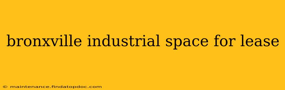 bronxville industrial space for lease