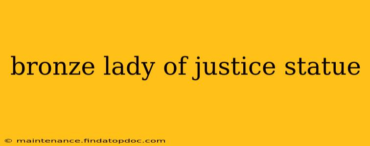 bronze lady of justice statue