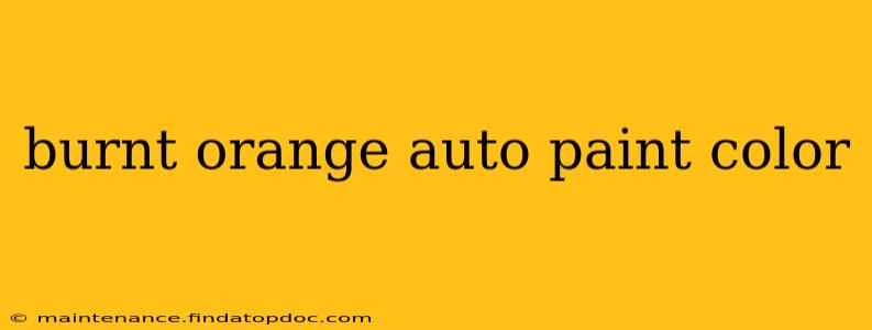 burnt orange auto paint color