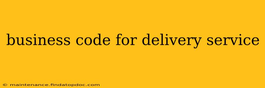 business code for delivery service